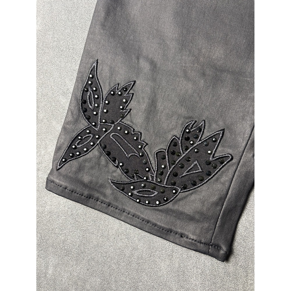 Stretch Pants Chic Beaded Bird